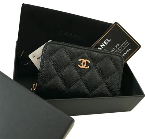 chanel credit card holder price|Chanel card holder zip around.